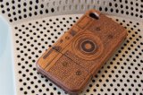 Brown Camera Wooden Stand Mobile Cover
