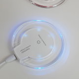 Wholesale LED Flashing Light Qi Wireless Charger for Mobile Phone