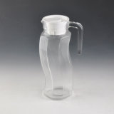 Popular Machine Pressed Glass Pot with Plastic Cover
