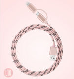 Aluminum Alloy Cover Braided 2in1 USB Cable
