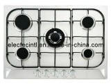 European Type Gas Cooker with 5 Burners and Stainless Steel Mat Panel, Front Knob Control (GH-S715E)