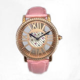 Novelty Genuine Leather Wrist Watches for Lady Lw-06