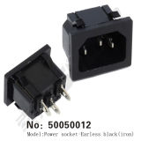 Rice Cooker Power Socket Earless Black (iron) Rice Cooker Connector (50050012)