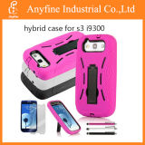 Hybrid Impact Kickstand Rugged Phone Cover for Samsung S3