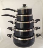 Black Aluminum Kitchenware Sauce Pot in Bulk