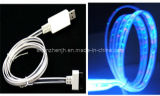 Mobile Phone/ for iPhone USB Data Cable with Glowing Lightening LED Light (JHG01)