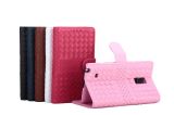 Hand Woven Pattern Card Support Mobile Phone PU Leather Wallet Protection Case Cover for Samsung Galaxy Note Edge N9150