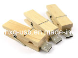 Clamp Wooden USB Flash Drive