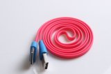 Double USB Smile Data Cables for iPhone and Samsung