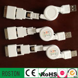 Retractable USB Charger for Mobile Phone Battery