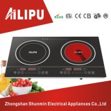 Touch Controller Induction Cooker VS Infared Cooker/Two Plate Cooktop with Big PCB Board and Pure Copper Coil