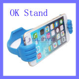 Mobile Phone Tablet Universal TPU and Spring Steel Material Thumb Holder Ok Stand for Mobile Phone Tablet PC