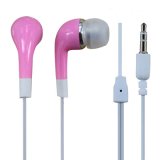 Low Cost Pink Durable Earphones with Printing (LS-P30)