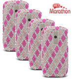 HTC myTouch 3G / Magic / G2 Full Diamond Hot Pink Check Design Protector Case