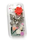 Transparent PC Hard Cell Phone Cases with Metal Decoration