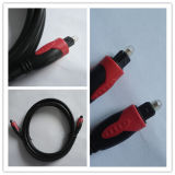 Double Color Audio Optical Toslink Cable (ax-F456A-RB)
