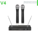 Good Quality Sound Dual Channels Wireless Microphone V4