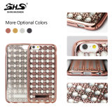 Mobile Phone Accessory TPU Electroplate Bling Diamond Pattern Case for Samsung S6 Edge
