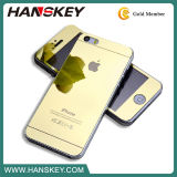 Factory Promotion Golden Frame Mirror Tempered Glass Screen Protectors for iPhone 5s (HSKGSP0091)