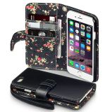 Wallet Flower Design PU Mobile Phone Case