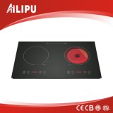 Sensor Touch Built-in 2 Burners Induction Cooker and Infrared Cooker
