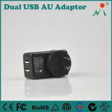 Au Plug 5V 2A Dual USB Adaptor Wall Mount Travel Charger for Mobile Phone