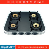 Glass-Top Gas Stove with 4 Burners