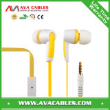 2014 Hot Selling Fashion Colorful Flat Wire Earphone with Mic