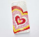 Inlaid Rhinestone Rainbow Heart Back Cover for iPhone 5/5s (MB1044)