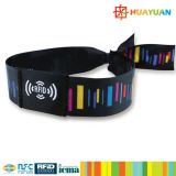 Danmark Music Festival Promotion MIFARE Classic 1K smart satin elite woven RFID wristband bracelet