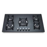 Five Burners Tempered Glass Gas Stove with CE