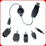 Retractable USB Cable with Phone Connectors