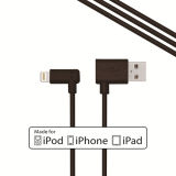 Speed Charging 1m Length Micro USB Double Side Right and Left Angle Cable for iPhone 6/iPad Mini