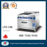 Stainless Steel 4-Burner Gas Rrange with Gas Griddle/ Oven (HGR-704G)
