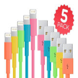 Hot Sale Made in China Colorful Ios7 USB Cable for iPhone5