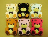 Bear Shape High Quality Mobile Silicone Phone Case (BZPC043)