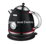 1.7L Cordless Stainless Steel Electric Kettle (dome shape with thermometer) [E3c]