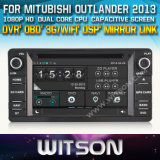 Witson Car DVD Player with GPS for Mitubishi Outlander 2013 (W2-D8844Z) Steering Wheel Control Front DVR Capactive Screen