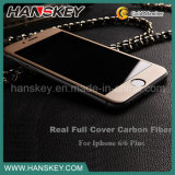 Real Full Cover Carbon Fiber Tempered Glass Screen Protector for iPhone6