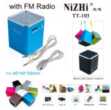 New Model Fashion USB TF Card FM Radio Cube Digital Small Speaker (TT103)