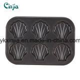 6cup Carbon Steel Non-Stick Shell Model Muffin Pan