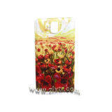 Flower Oil Painting 3D Embossing Cell Phone Back Cover for Samsung
