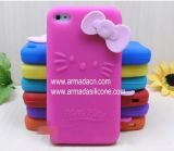 Bowknot Hello Kitty Silicone Case Cover for iPhone 4 (AI-P811)