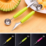 Stainless Steel Melon Scoop and Baller Fruit Scoop and Carving Knife Fruit