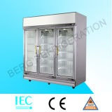 Upright Glass Door Showcase Refrigerator with Ce