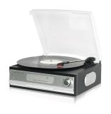 Retro Wooden Record Player with MP3 Player