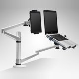 Double Arm Table Stand Holder for Tablet and Laptop