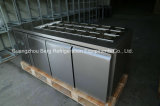 Stainless Steel Workbench Undercounter Refrigerator with Solid Doors