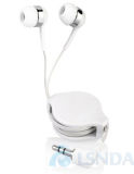 Cheapest Retractable White MP3 Earphones