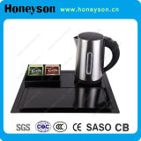 Stainless Steel Hotel Electric Kettle with Tray Set